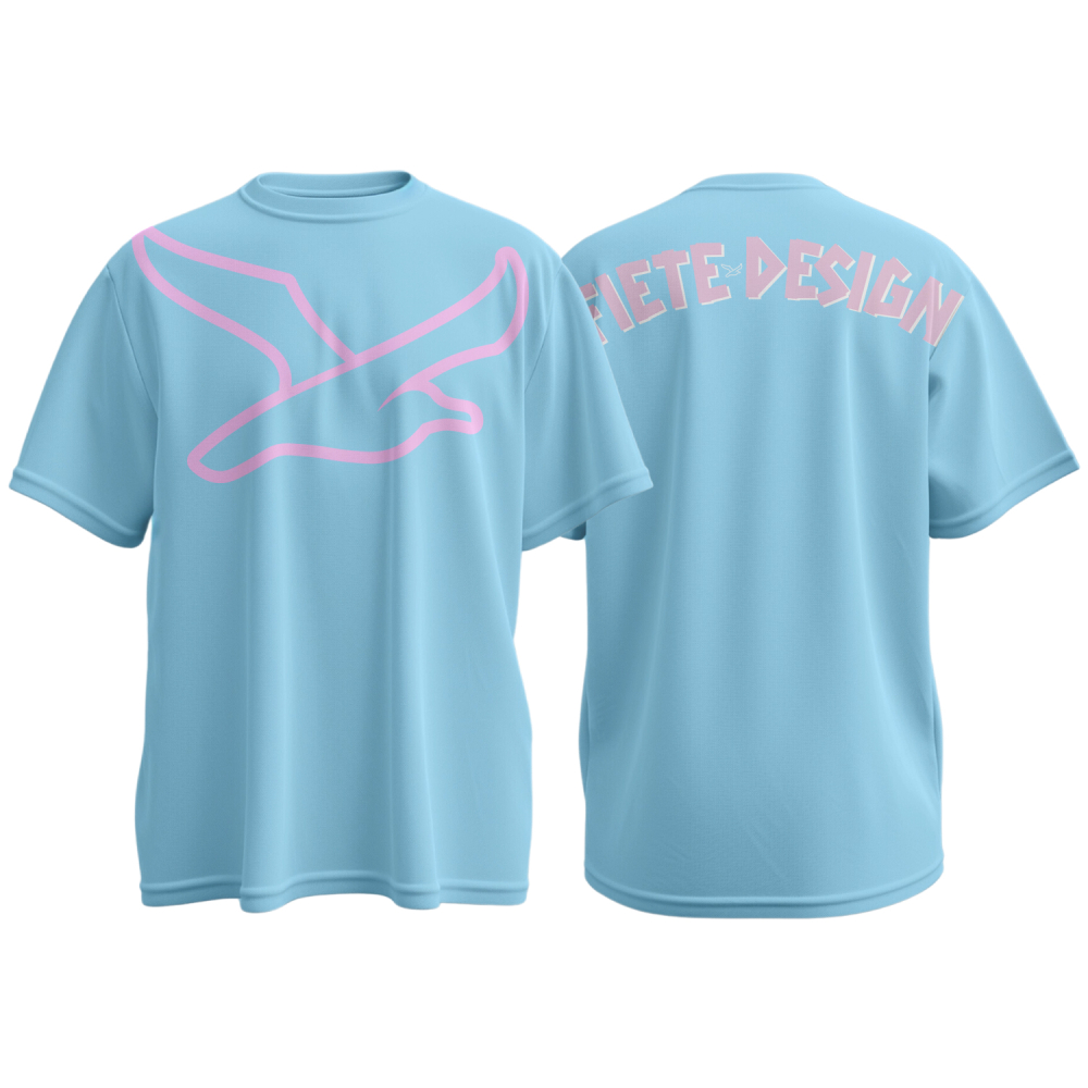 FIETE DESIGN OVERSIZE SHIRT BIG LOGO BALTICBLUE